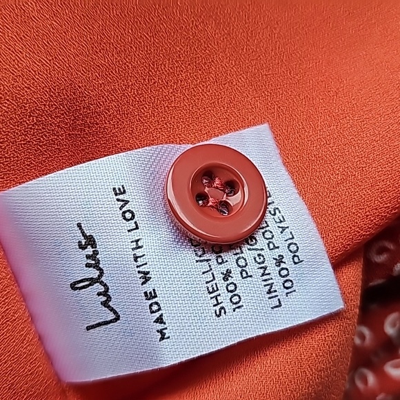 LULU'S Castana Rust Red Print Button-Up Dress - Picture 9 of 10